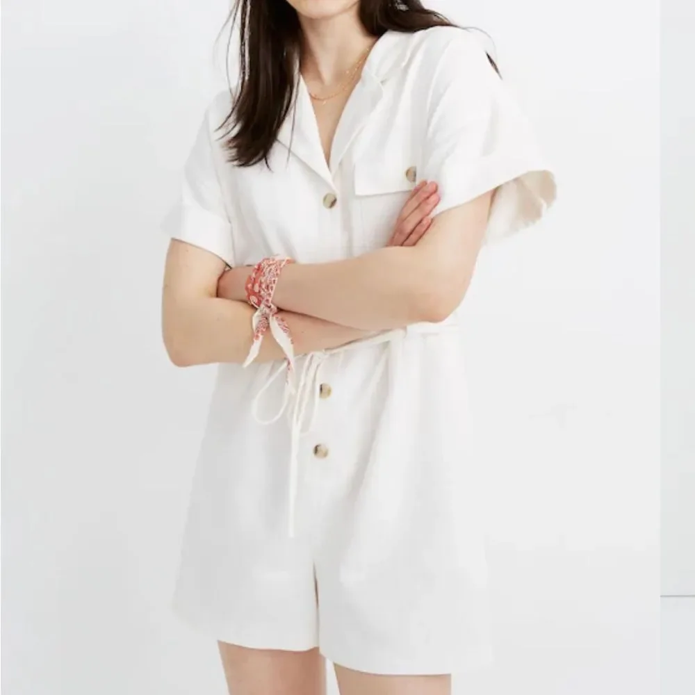 Madewell Olive Utility Romper Medium